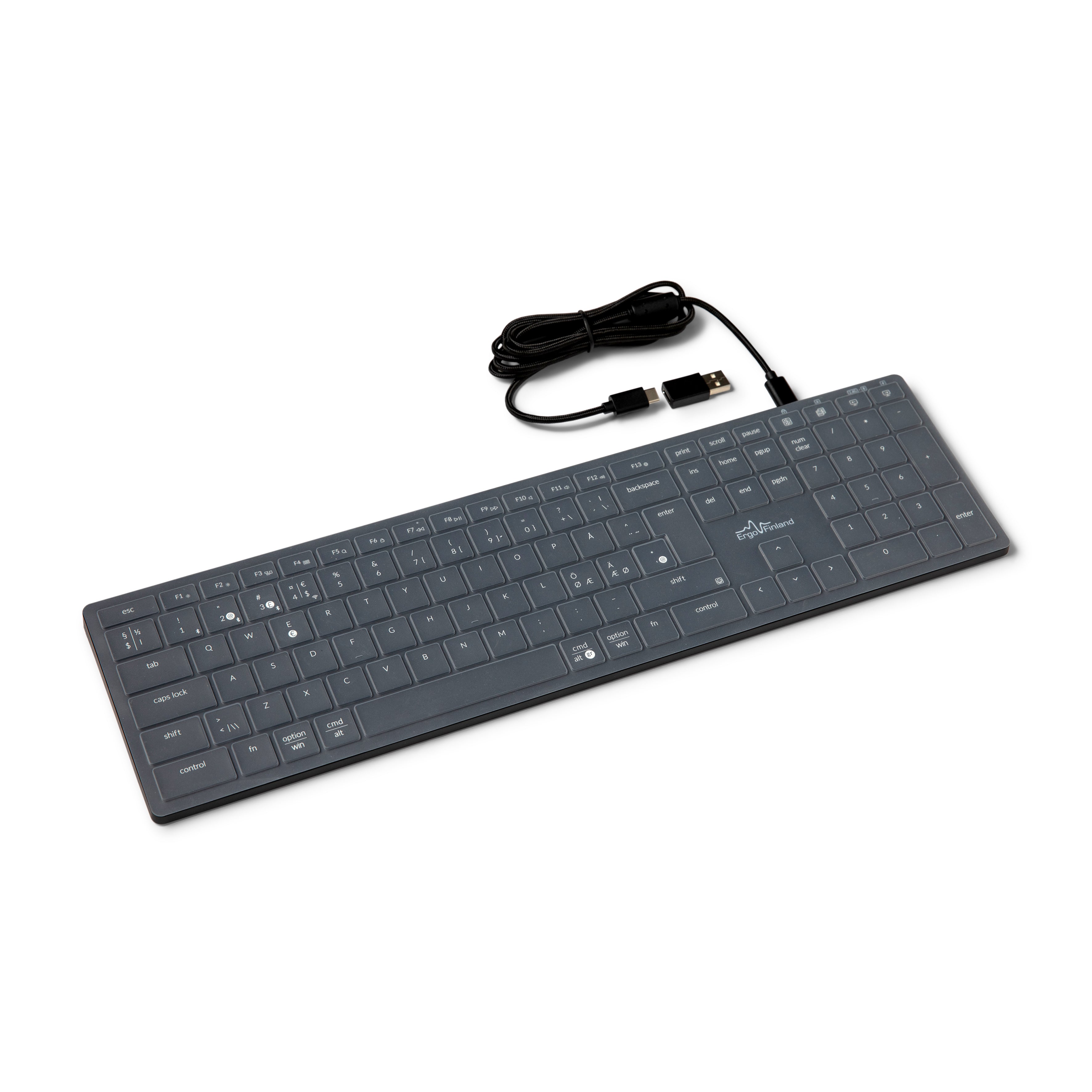 NordType X3 – 3-in-1 näppäimistö – musta