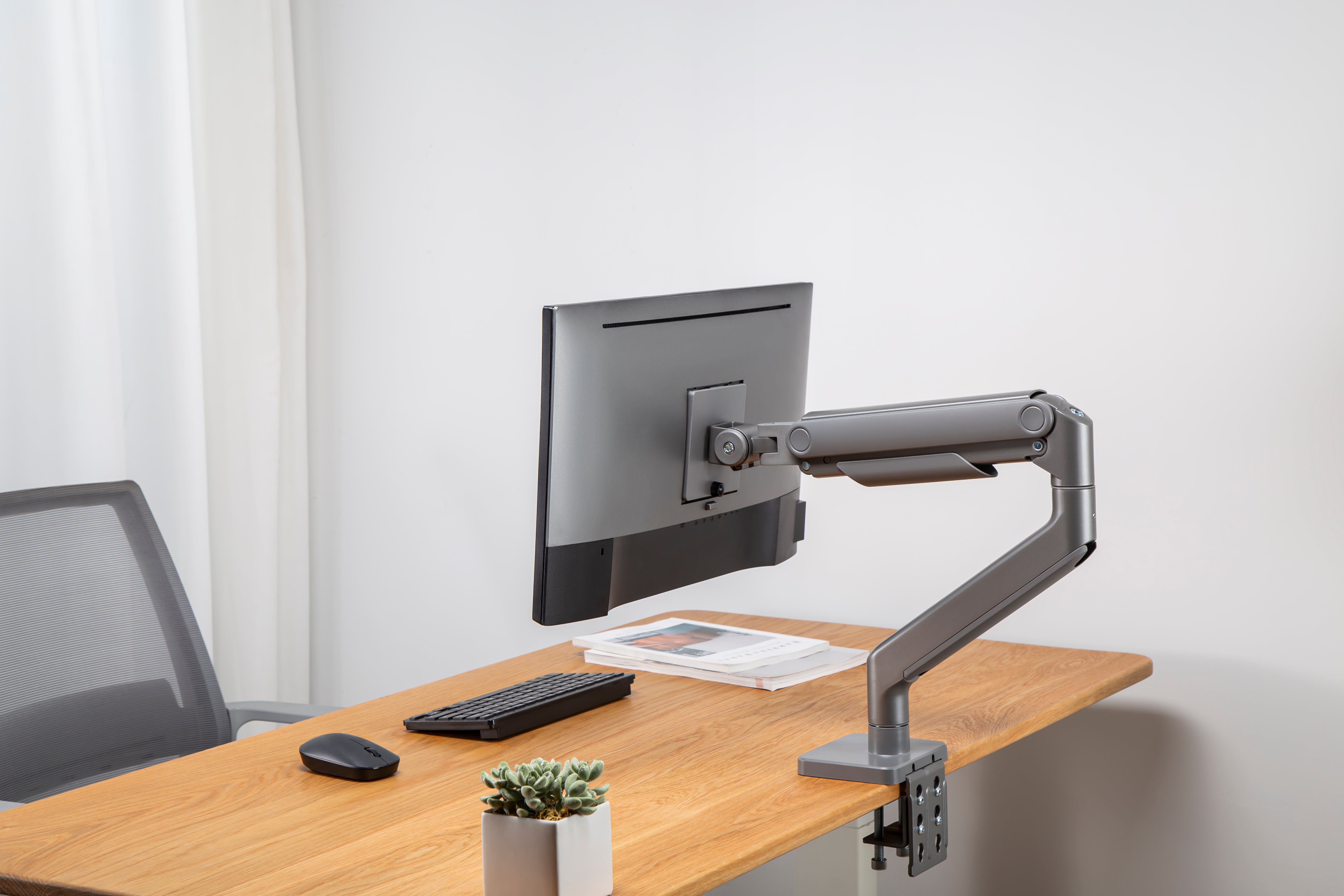Monitorarm Heavy duty, mörkgrå