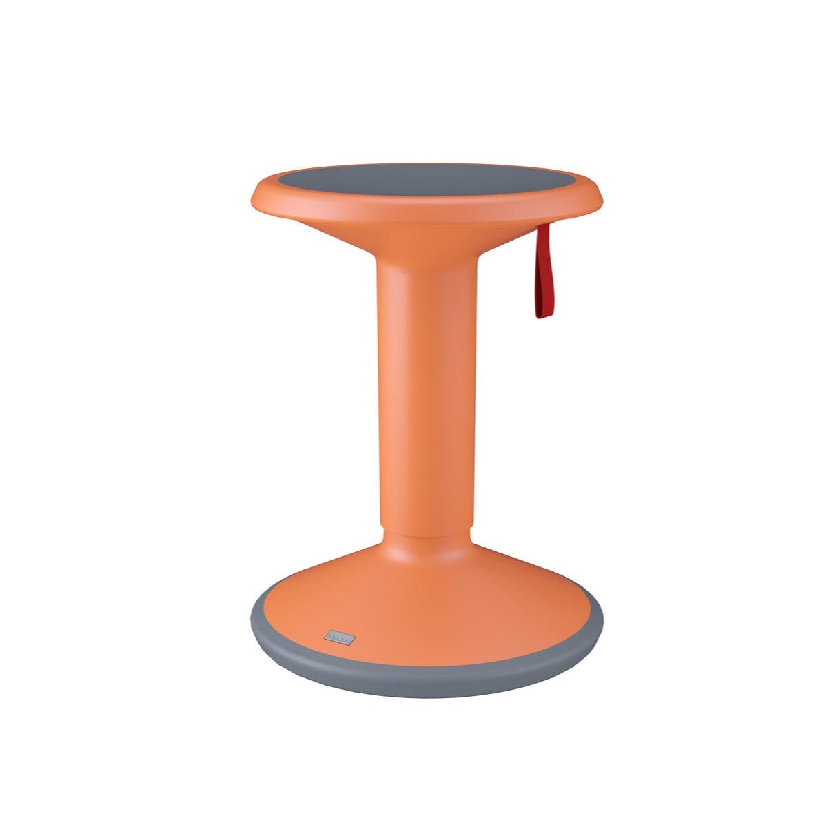 UPis1 90 junior stool in orange, modern ergonomic design with stepless height adjustment and 360-degree rotation.