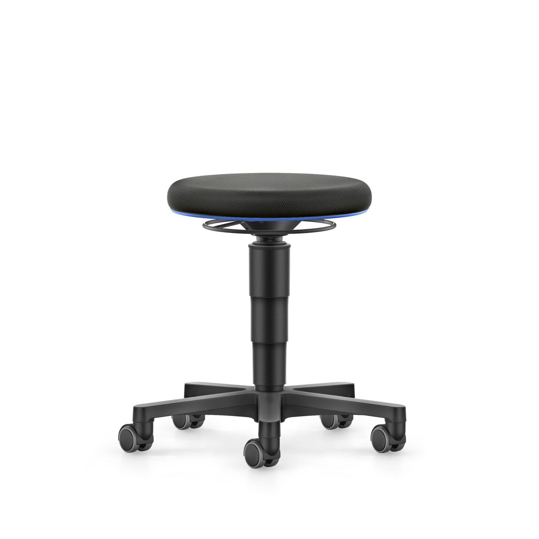 Stool, svart tyg