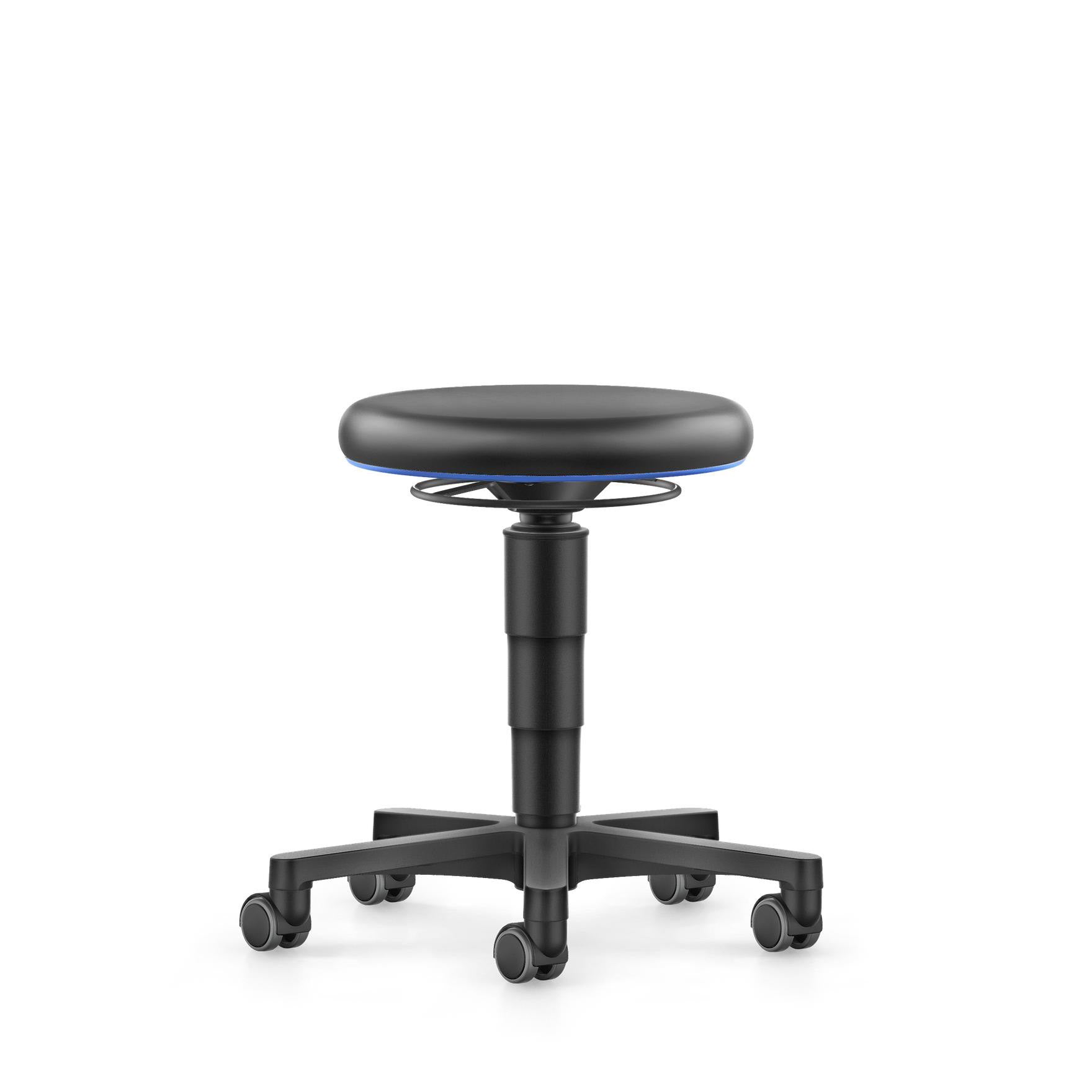 Stool työjakkara, musta keinonahka