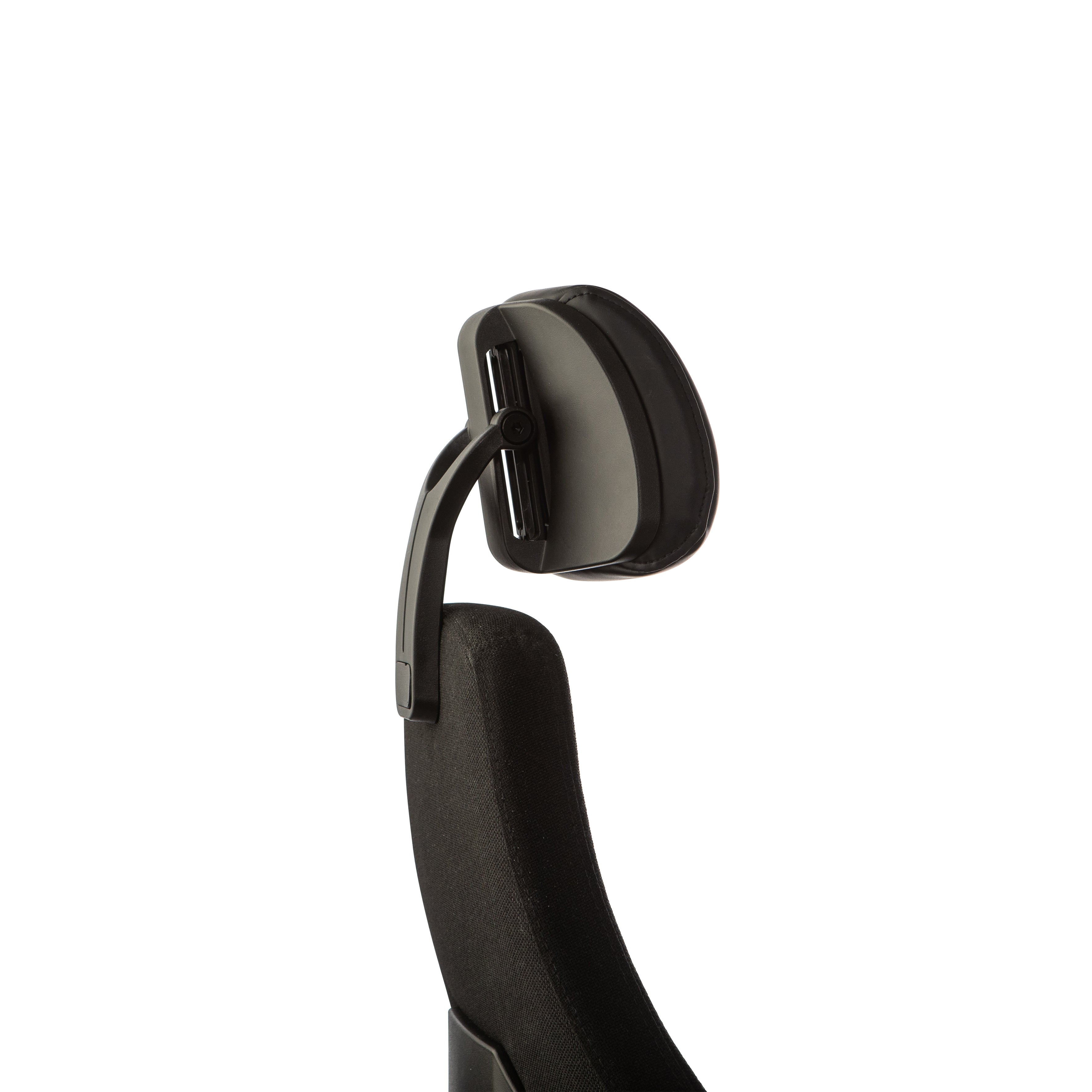 Josefin työtuoli – säädettävä niskatuki ja ilmava kangasverhoilu selkäosan yksityiskuvassa