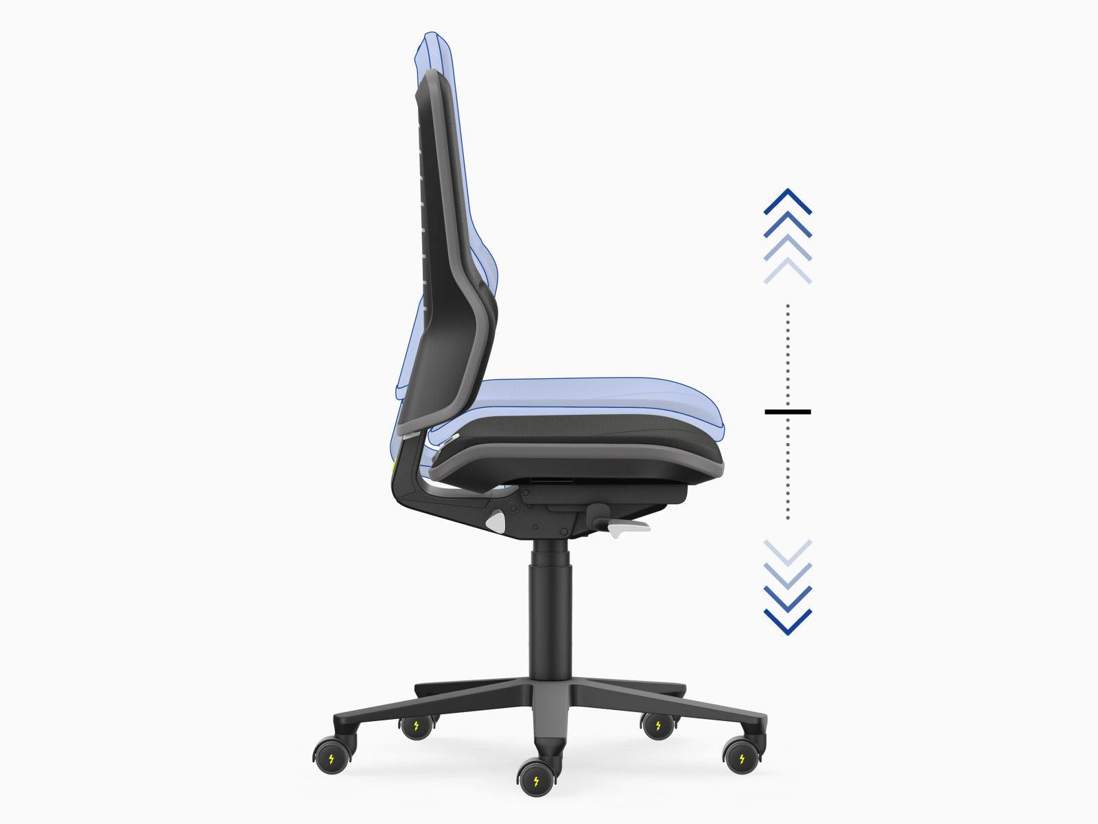 Neon 2 ESD Work Chair, Backrest Tilt – PU Upholstery - Ergonominen työtuoli