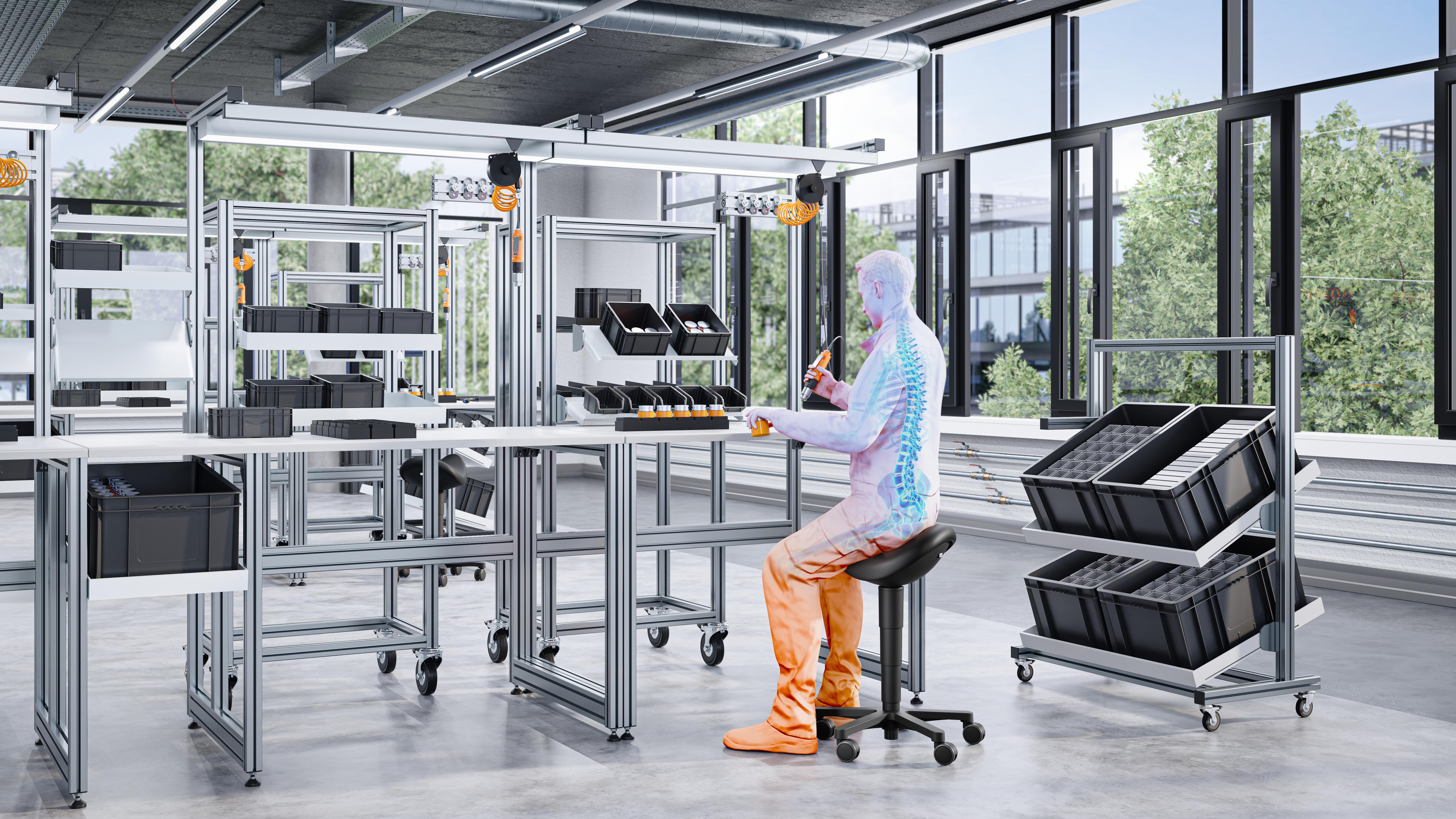 Stool laboratorie/medical sadelstol, aprikos konstläder