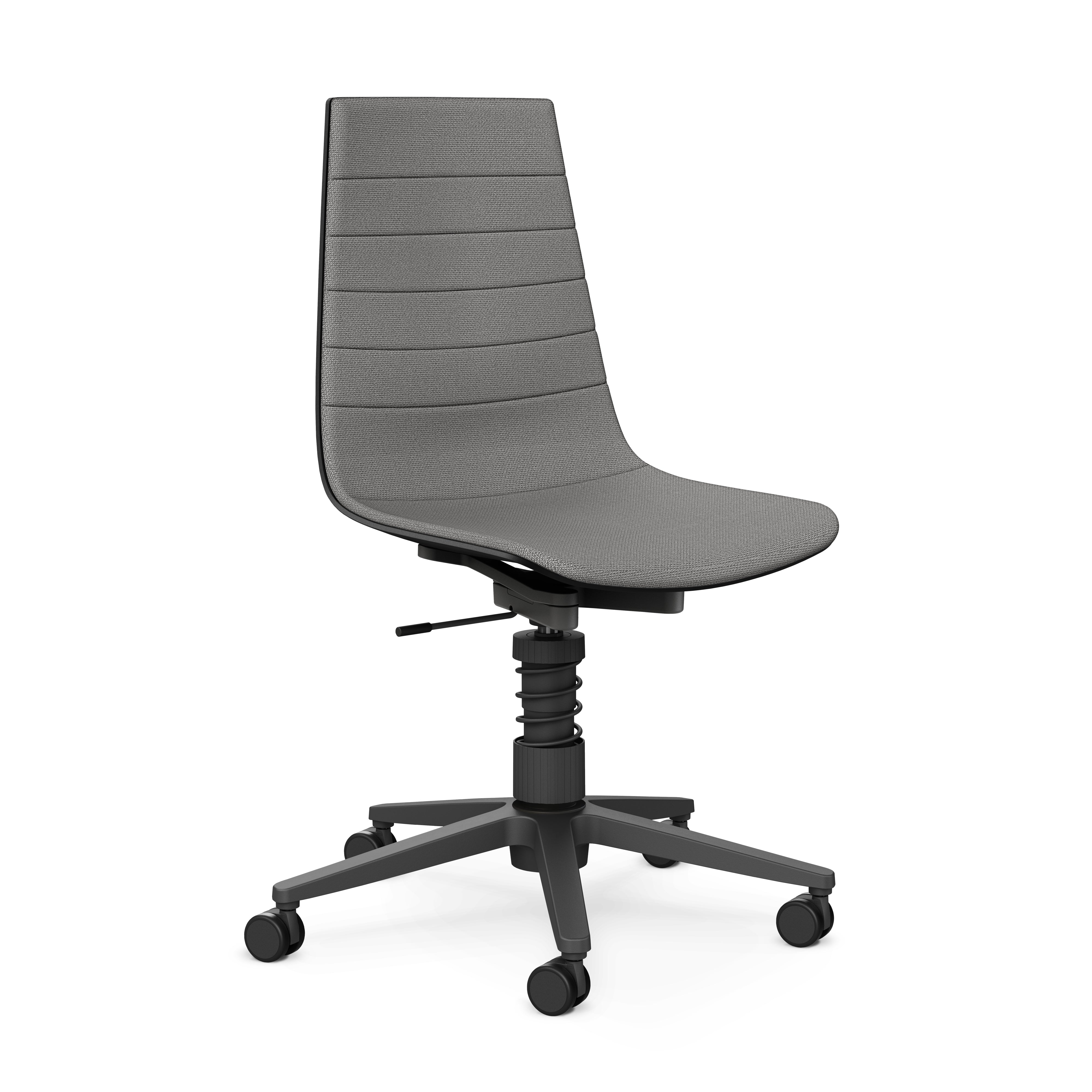 Linu Task jousella -vaalean harmaa Cura kangasverhoilu