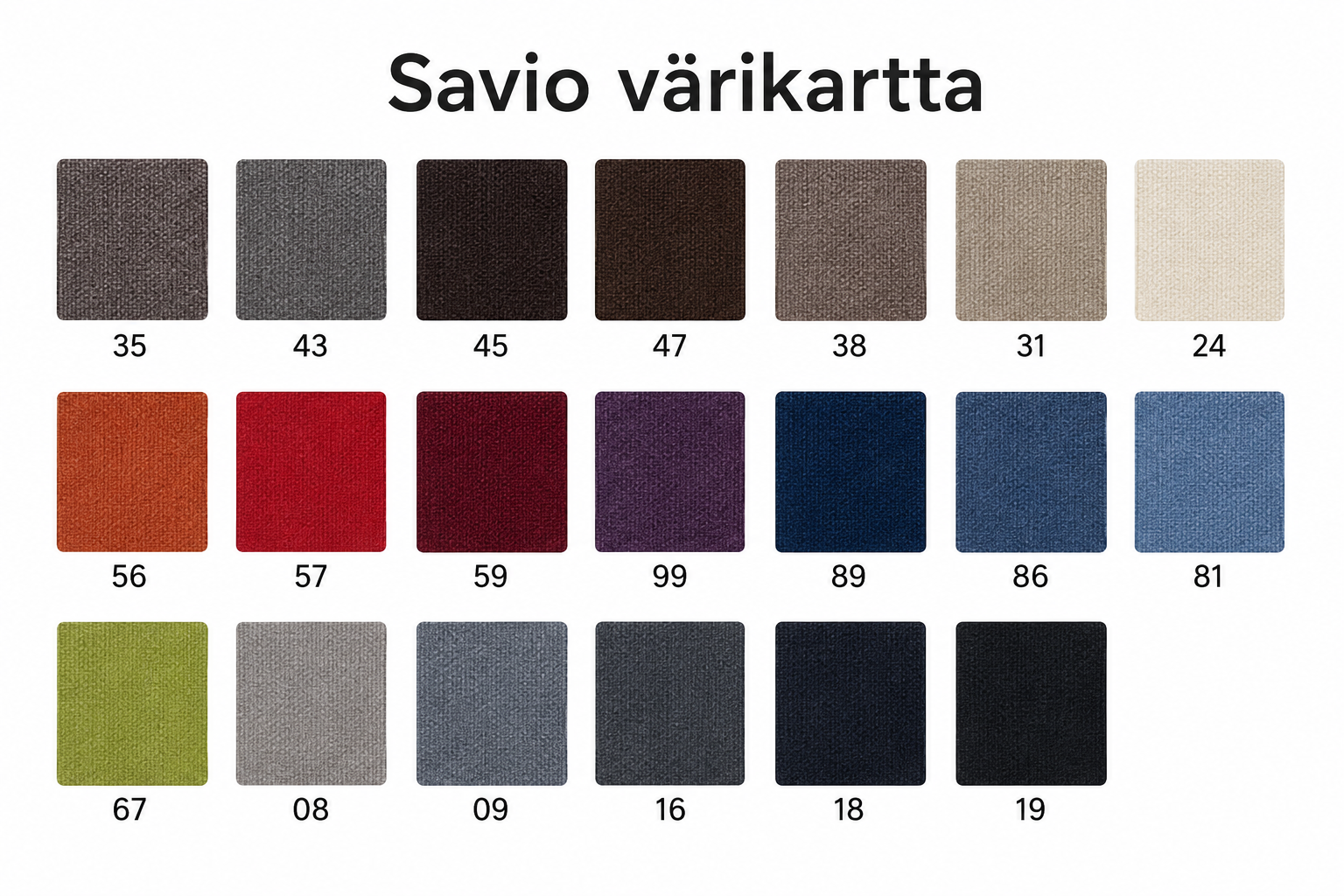 Focus 2-istuttava sohva, Savio-verhoilu