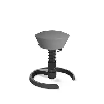 Swopper active chair in dark grey microfibre, featuring Aeris 3D technology for ergonomic comfort and dynamic movement.