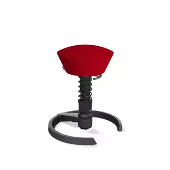 Swopper active chair in red microfiber, showcasing ergonomic design and Aeris 3D technology for optimal comfort and movement.