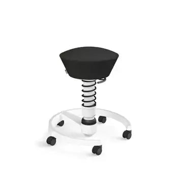 Swopper active chair in black wool blend with ergonomic design and Aeris 3D technology for enhanced comfort and movement.