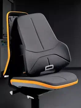 Neon 2 ergonomic work chair with synchronous mechanism, ideal for labs and industrial settings.