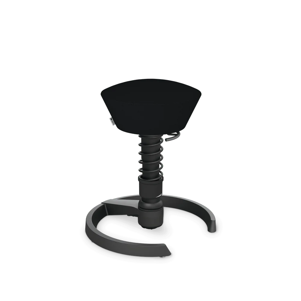 Swopper, black Cura recycled polyester, black frame, glides
