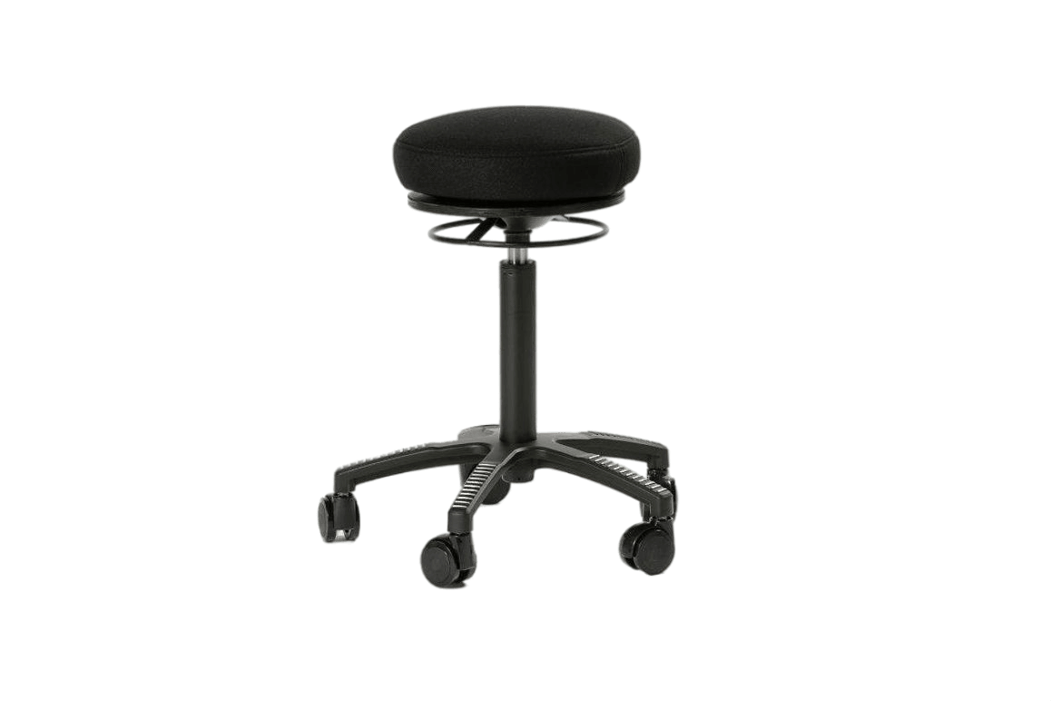 Black Air Balance active chair with detachable seat cushion, ideal for enhancing circulation and core strength while sitting.