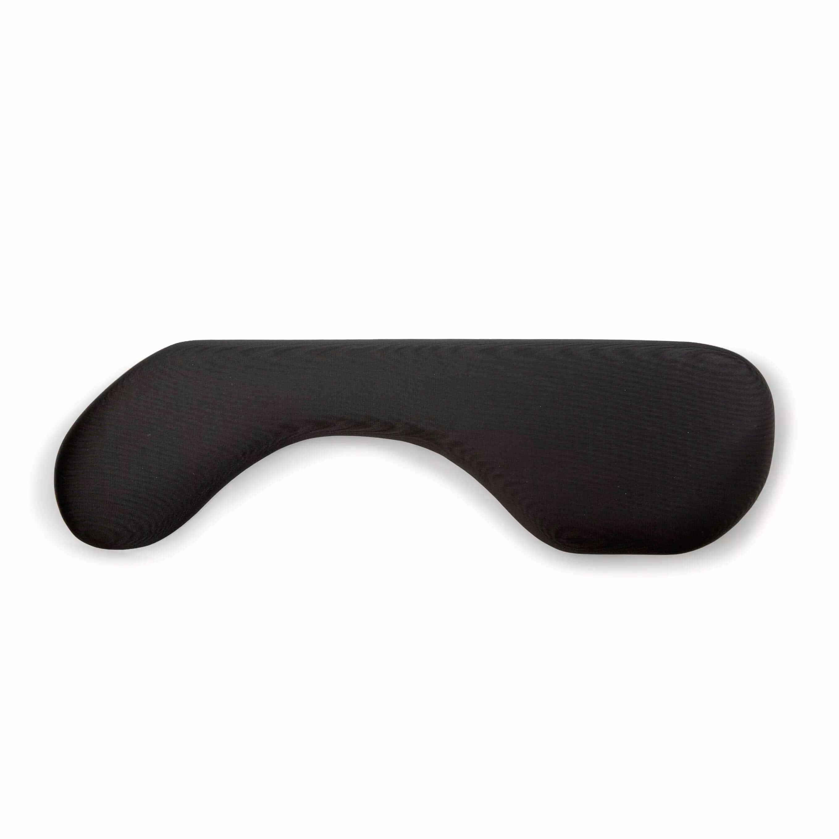 Ergonomic arm support in black lycra fabric, 67 cm, for desk comfort and strain relief.