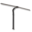 Black DUO LED desk lamp with adjustable dual light heads for customizable workspace illumination.