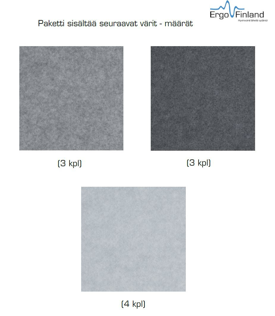 Focus Hexagon – akustiikkapaneeli, harmaa (10kpl)