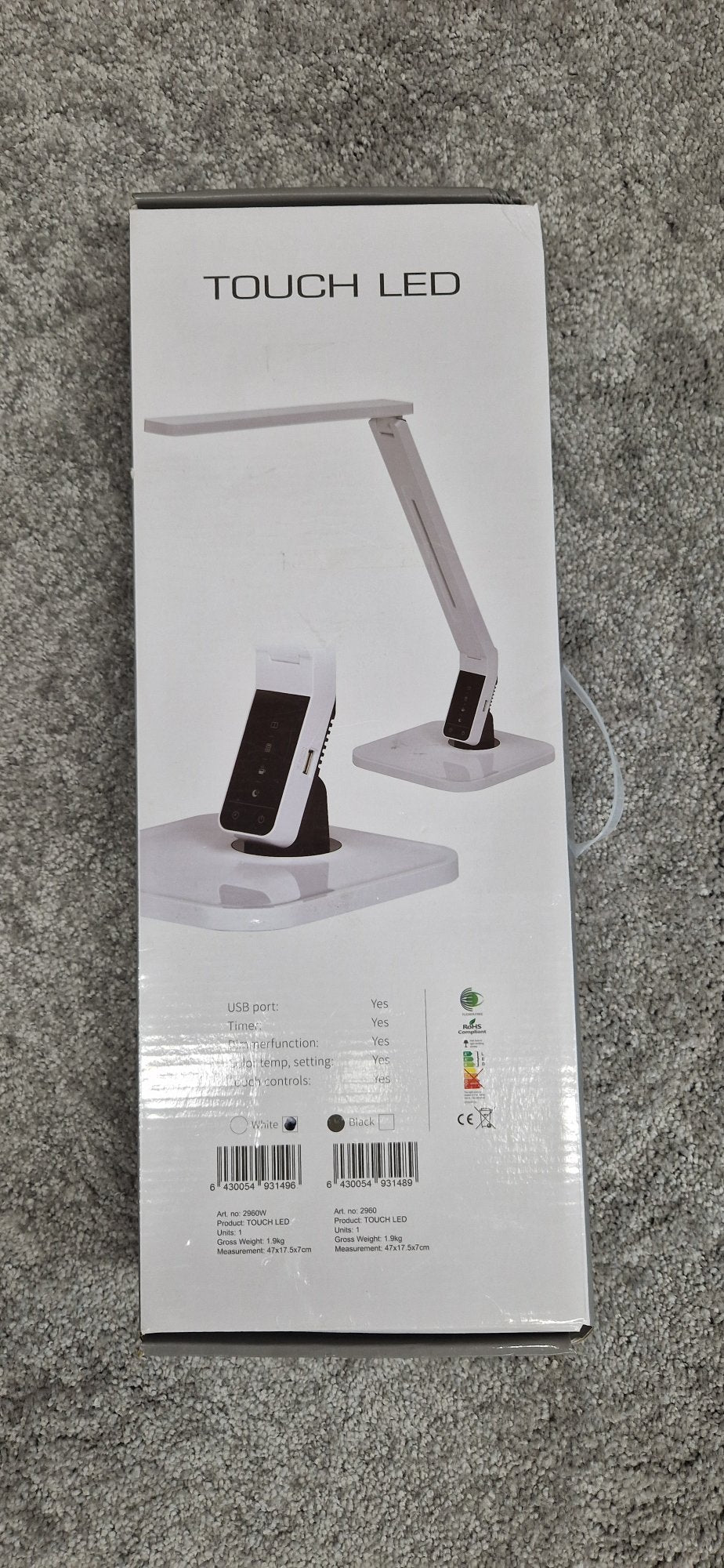 Outlet - Touch Led työpistevalaisin, valkoinen - avattu pakkaus