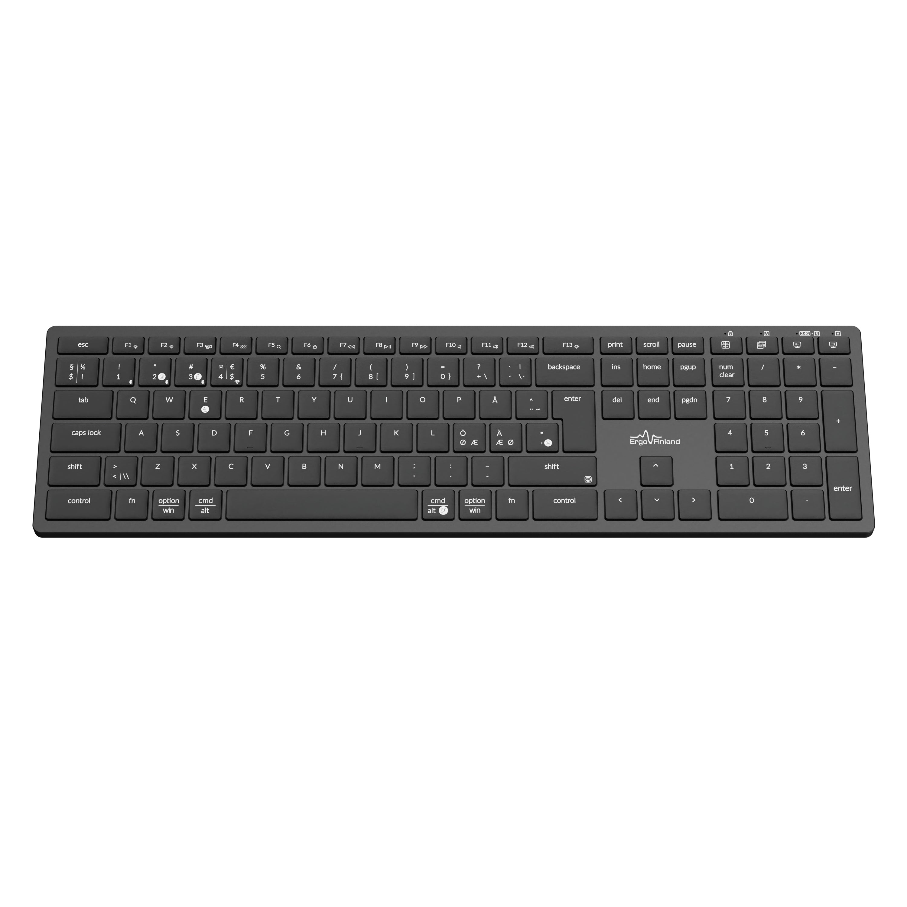 NordType X3 – 3-in-1 näppäimistö – musta