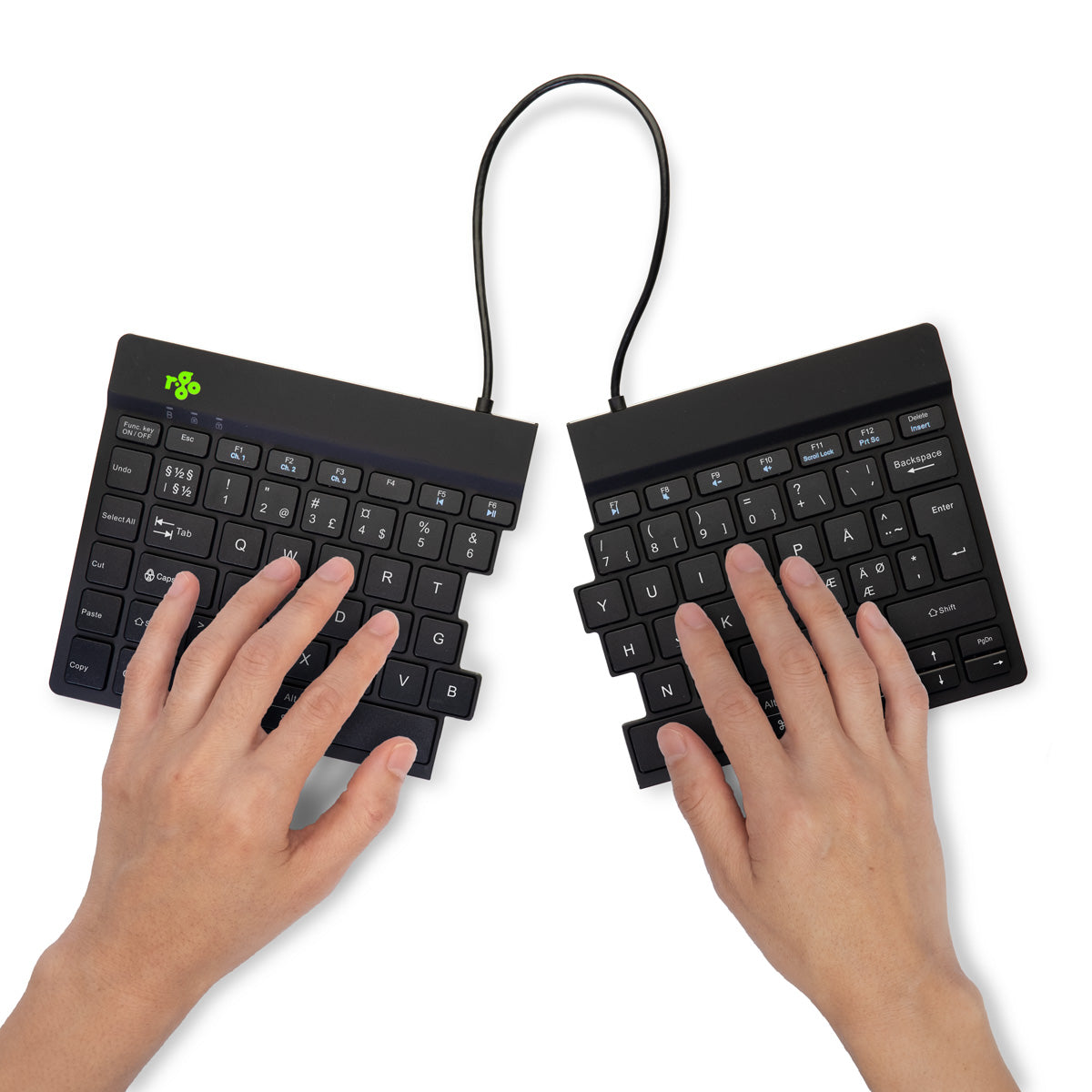 Ergo-R Black, delat minitangentbord - Bluetooth