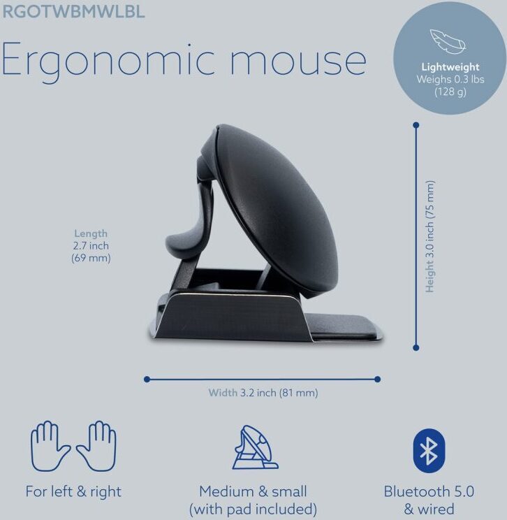 R-Go Twister -ergonominen hiiri, molempikätinen