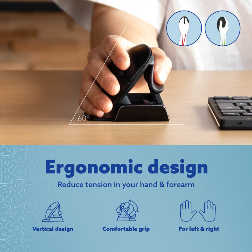 R-Go Twister -ergonominen hiiri, molempikätinen