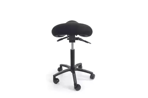 Soft saddle chair, black fabric