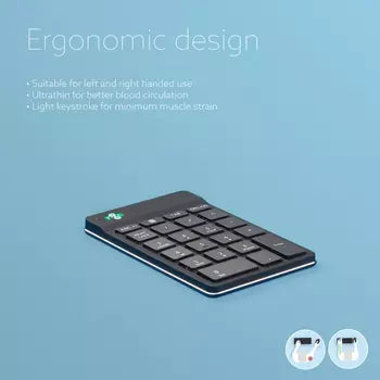 Ergo-R Black numeronäppäimistö, bluetooth