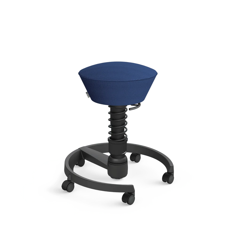 Swopper Air, blue Runner 3D mesh, black frame, castors