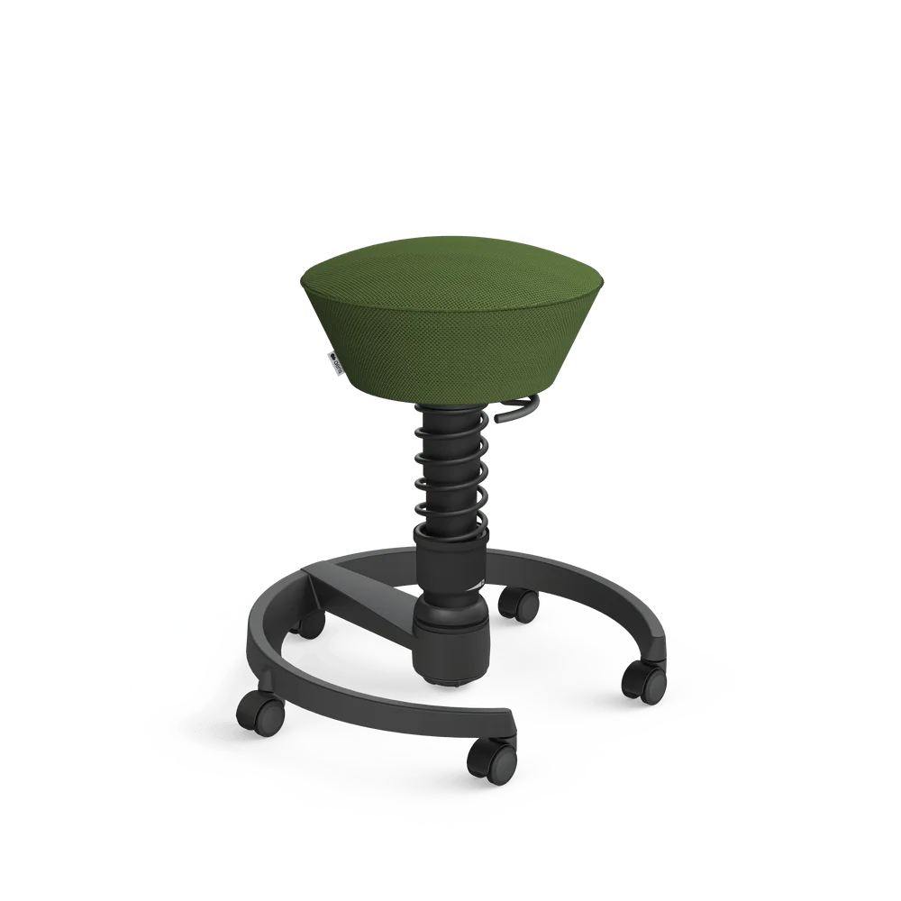Swopper Air, green Runner 3D mesh, black frame, castors