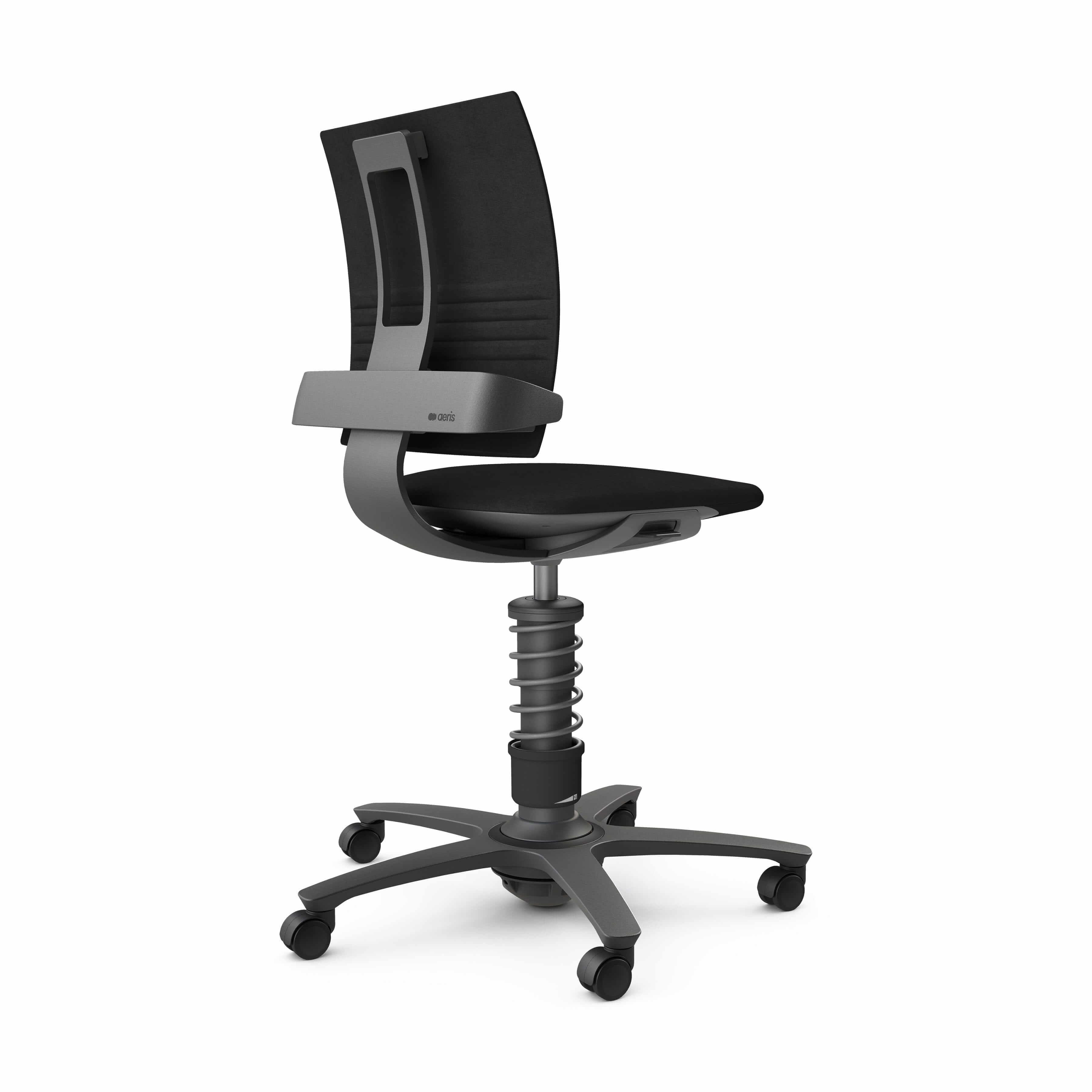 Black 3Dee active chair with flexible 3D movement for ergonomic sitting.