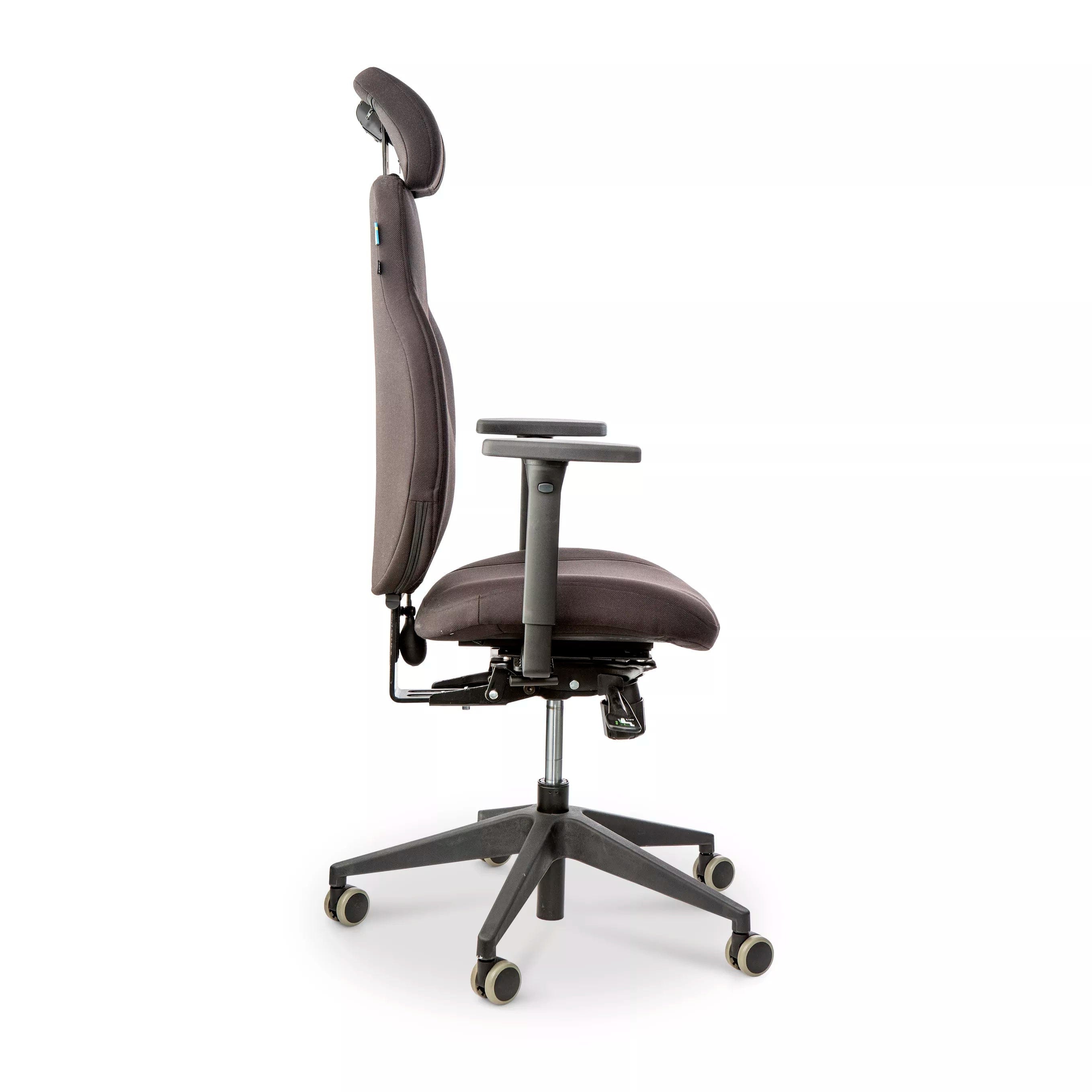 Ergonomic Anna Light office chair with adjustable height and cushioned support, shown from the side on wheels.