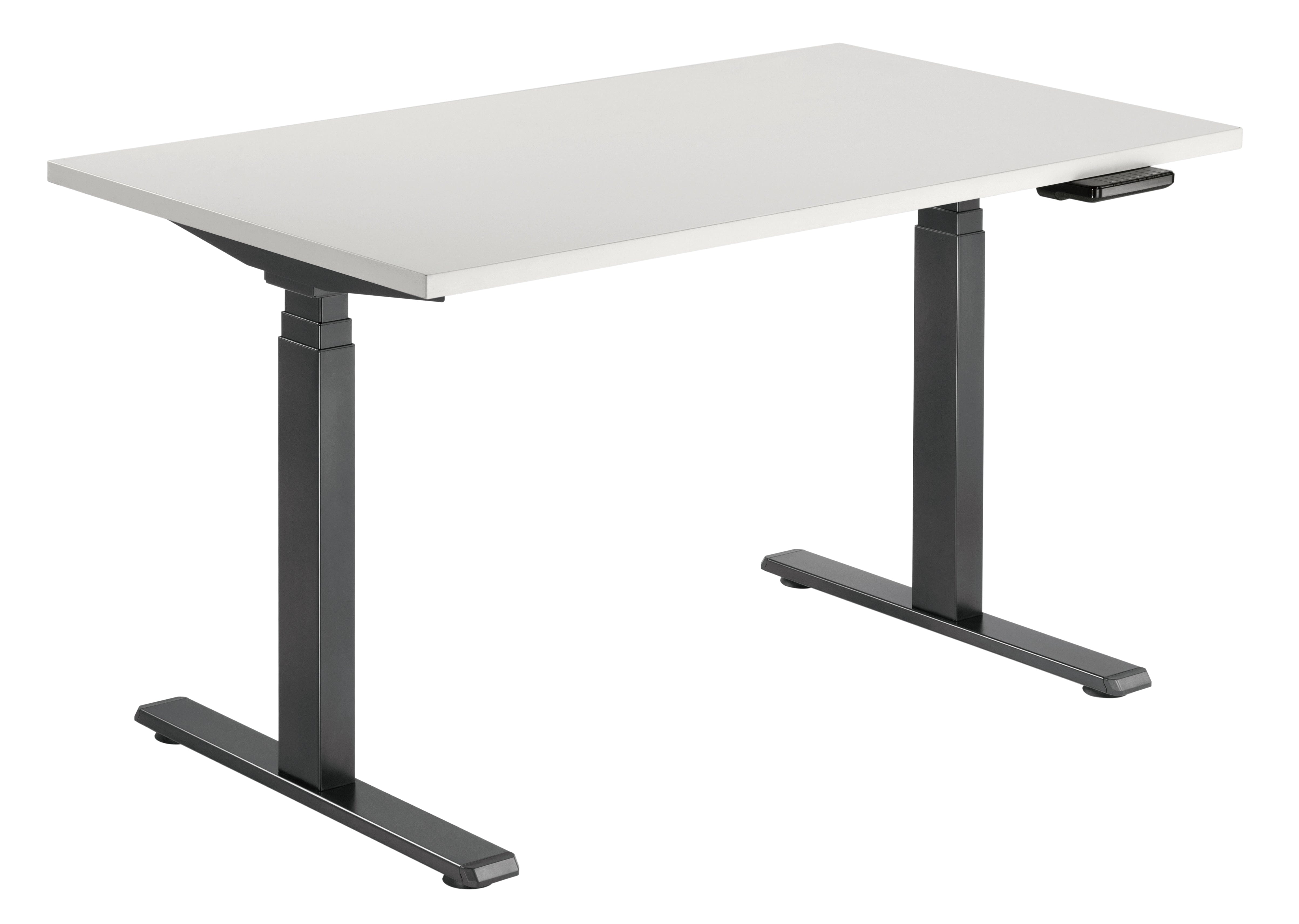 GetUpDesk Duo electric desk frame with black adjustable legs, featuring a modern design for ergonomic workstations.