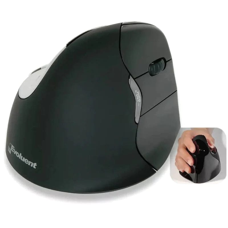 Ergonomic Bluetooth vertical mouse with patented design for Mac, enhancing comfort and reducing wrist strain with precision control.